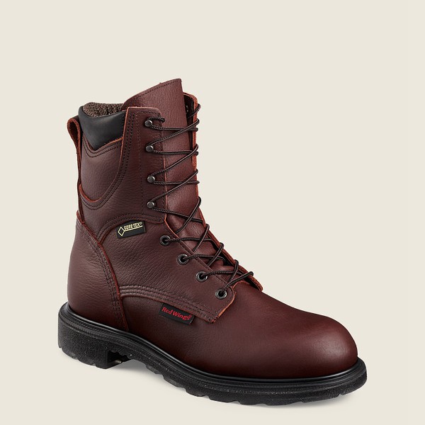 Red Wing Work Boots Burgundy - Mens Supersole® 2.0 - 8-inch Insulated Waterproof Soft Toe - 9240-VUN